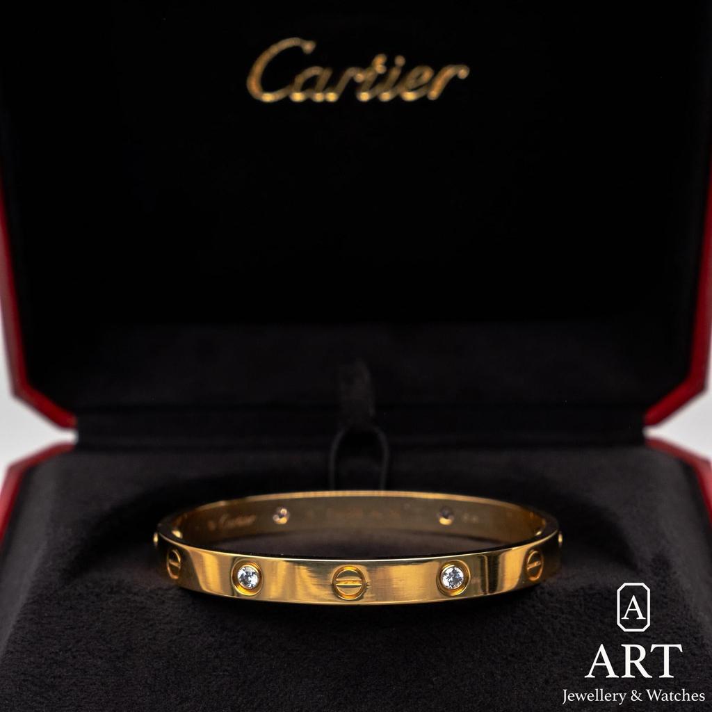 Pre-Owned Cartier Love Bracelet 4 Diamond B6070017