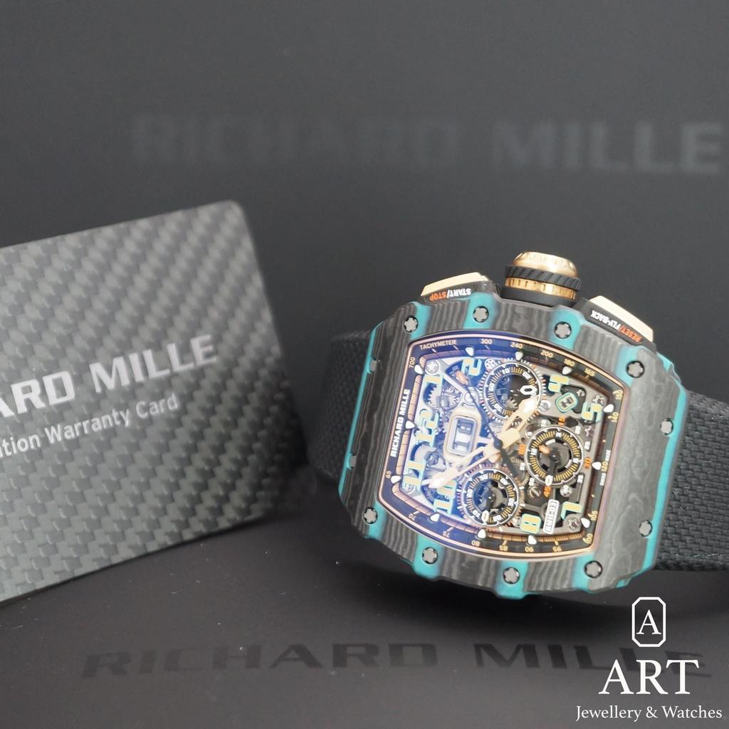 Pre-Owned Richard Mille Ultimate Edition Carbon Turquoise 44mm RM 11-03