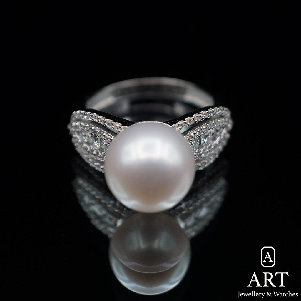 Art Jewellery & Watches-Pearl Diamond Ring-Jewellery-Art Jewellery &amp; Watches