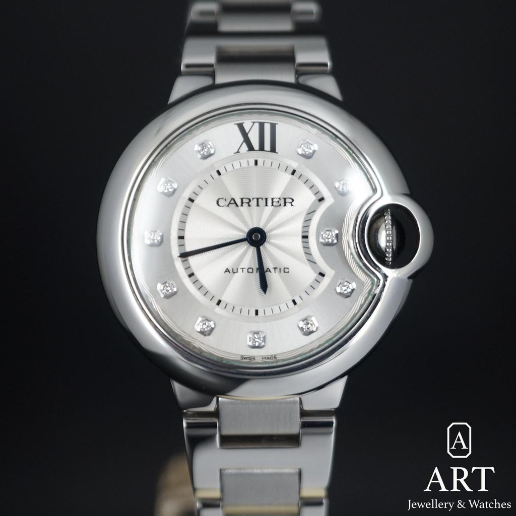 Pre-Owned Cartier Ballon Blue 33mm W4BB0021