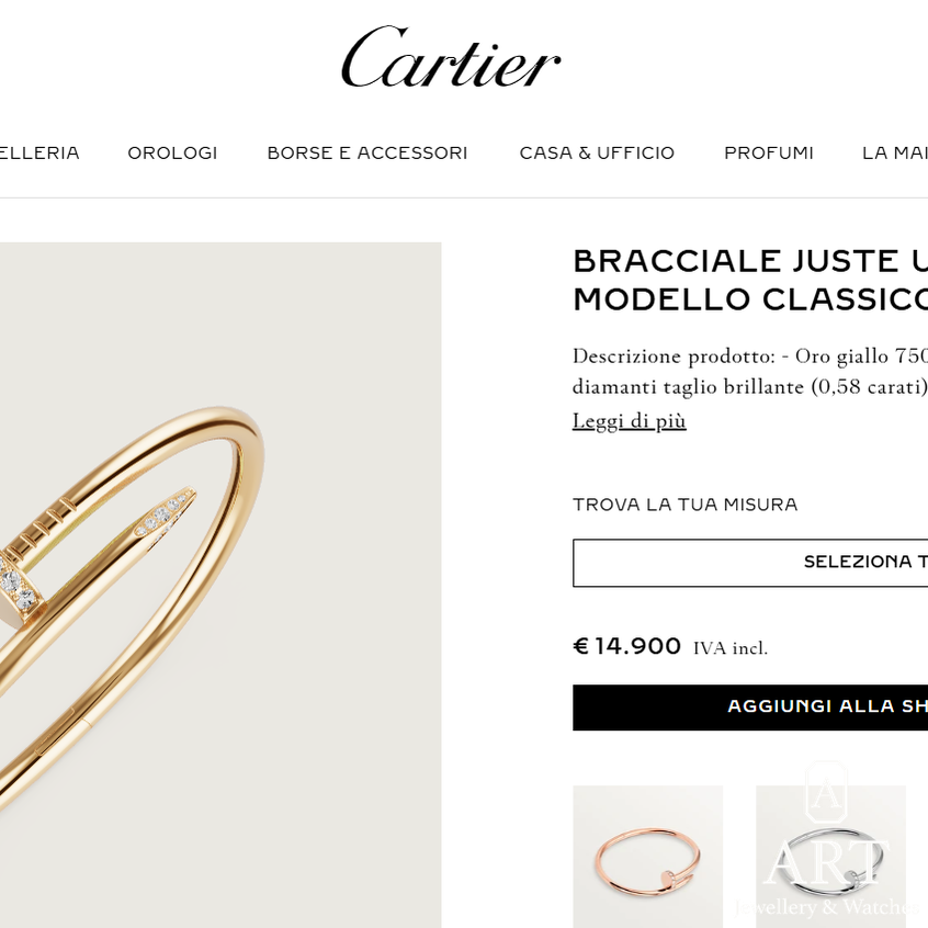 New Cartier Juste Un Clou Diamond Bracelet B6048617