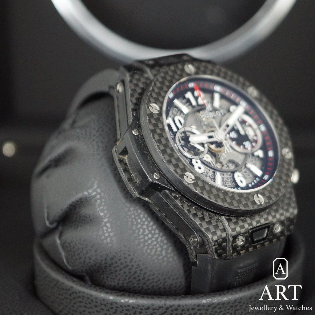 Pre-Owned Hublot Unico Carbon 45mm 411.QX.1170.RX