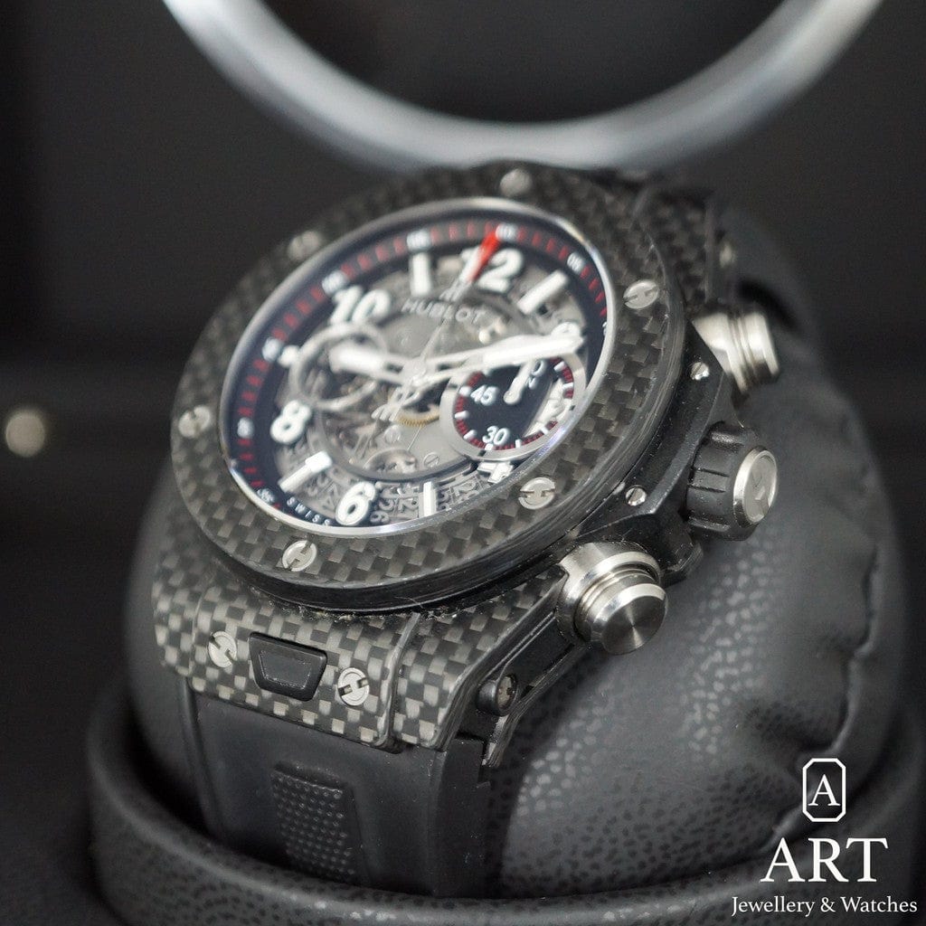 Pre-Owned Hublot Unico Carbon 45mm 411.QX.1170.RX