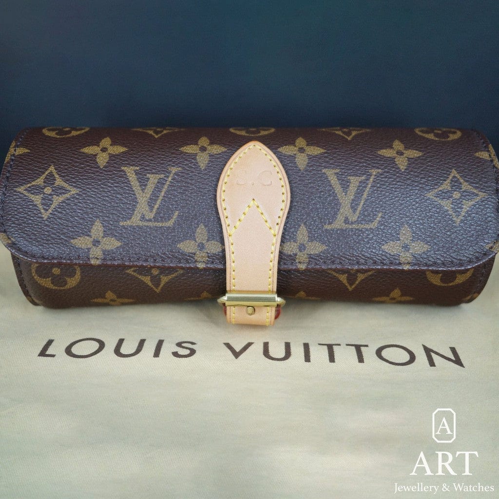 Pre-Owned Louis Vuitton Rare Monogram 3 Watch Roll M47530
