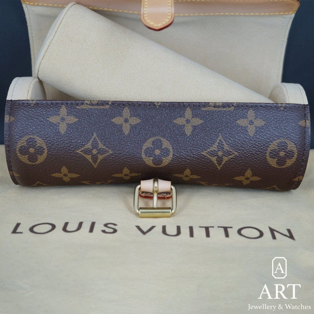 Pre-Owned Louis Vuitton Rare Monogram 3 Watch Roll M47530
