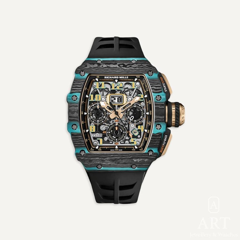 Pre-Owned Richard Mille Ultimate Edition Carbon Turquoise 44mm RM 11-03