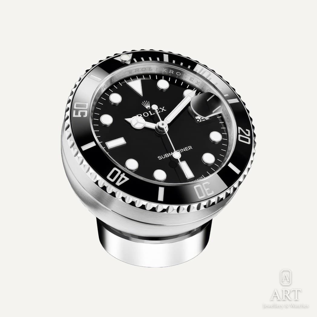 Rolex Submariner Date Desk Clock watch, black dial, reference 909010LN