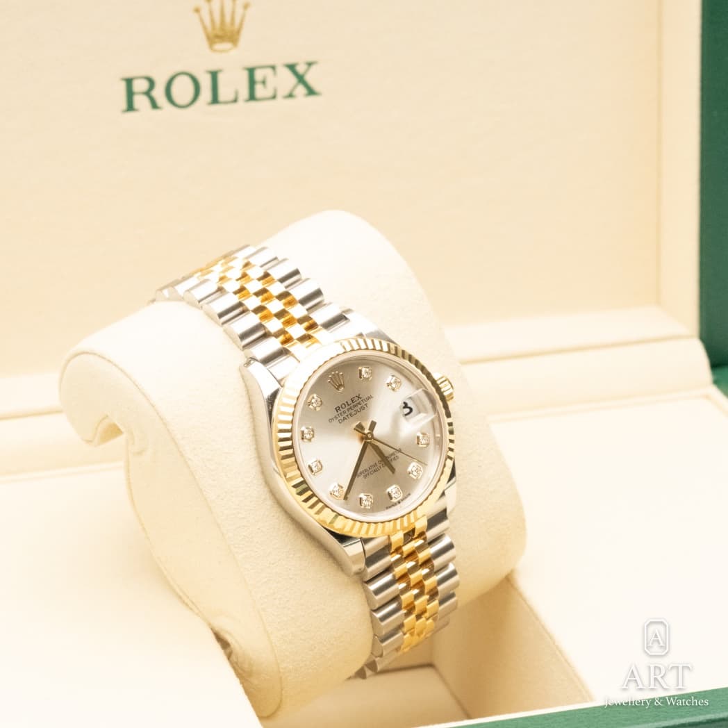Rolex Datejust watch, silver dial, reference 278273 (5)