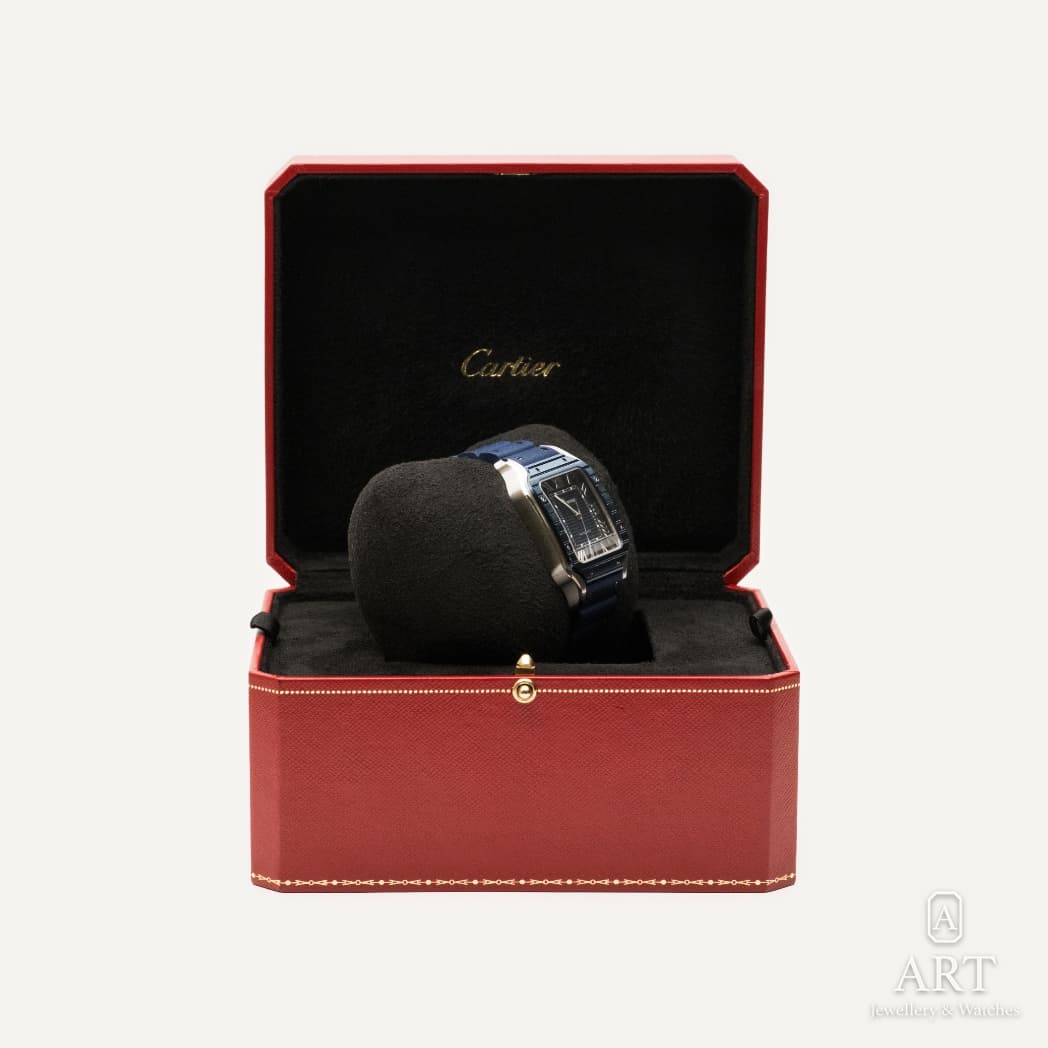 Cartier Santos de Cartier watch, blue dial, reference WSSA0048 (3)