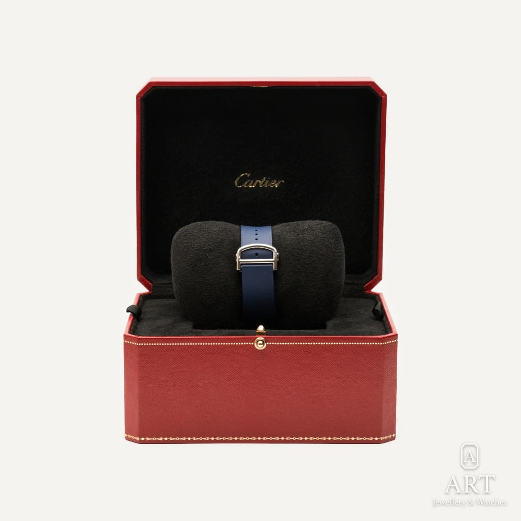 Cartier Santos de Cartier watch, blue dial, reference WSSA0048 (4)
