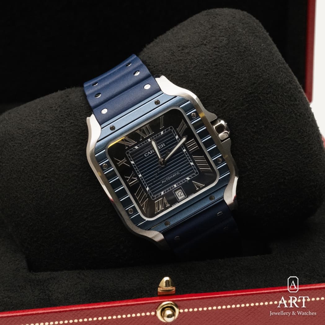 Cartier Santos de Cartier watch, blue dial, reference WSSA0048 (5)