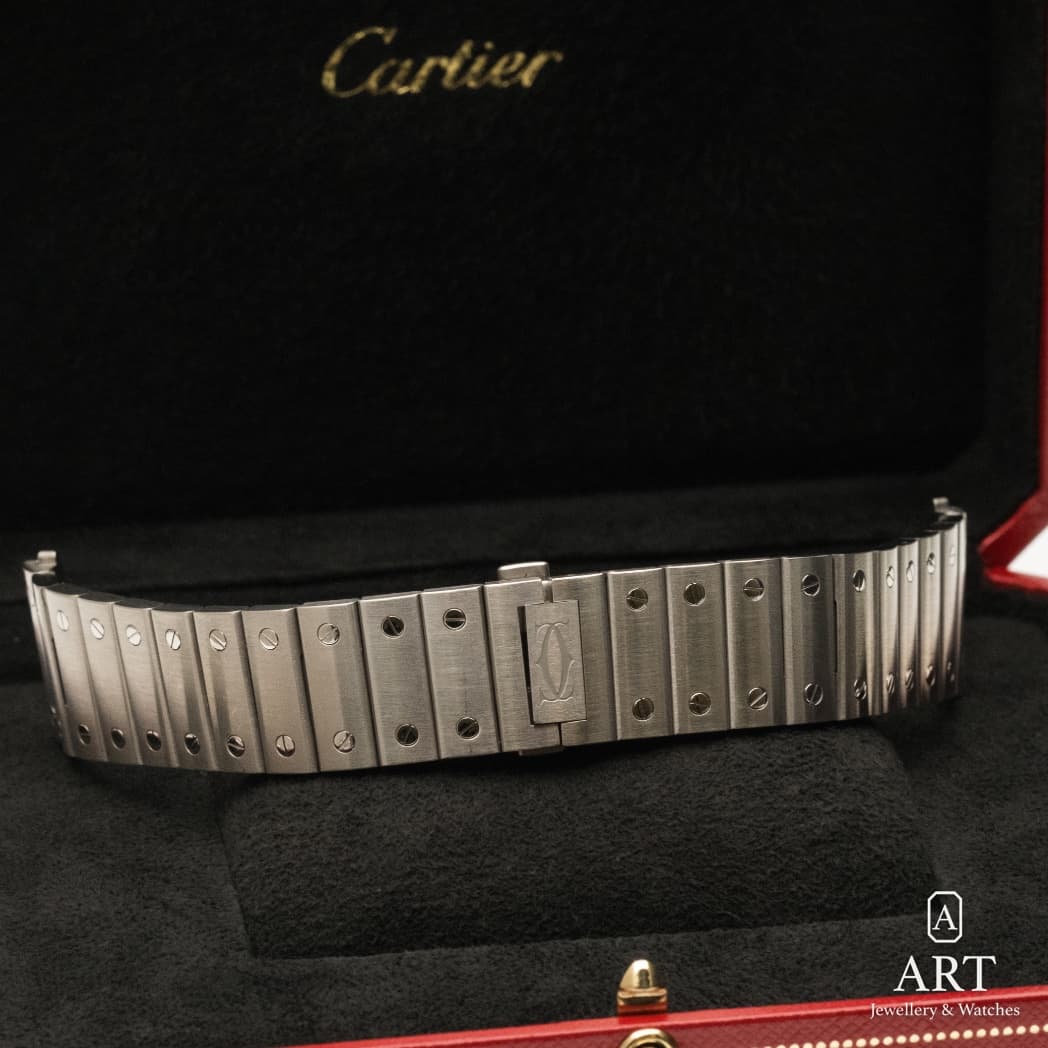 Cartier Santos de Cartier watch, blue dial, reference WSSA0048 (8)