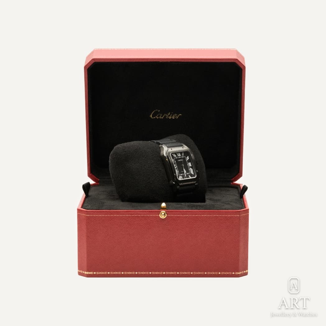 Cartier Santos de Cartier watch, black dial, reference WSSA0039 (3)