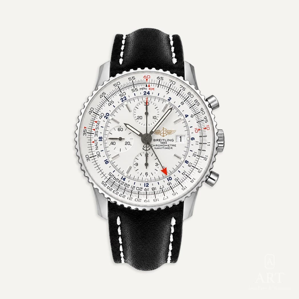 Breitling Navitimer watch, white dial, reference A2432212/G571