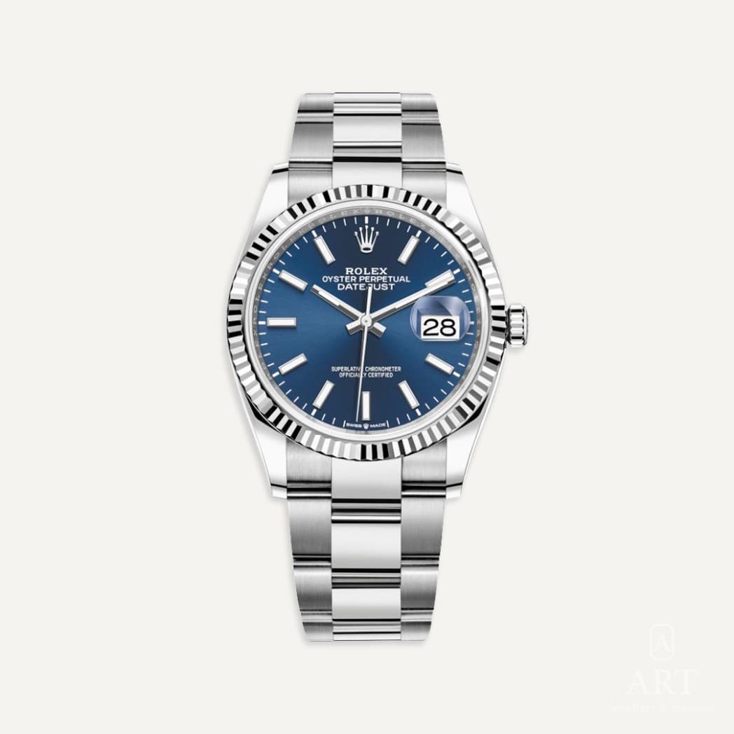 Rolex Datejust watch, blue dial, reference 116234