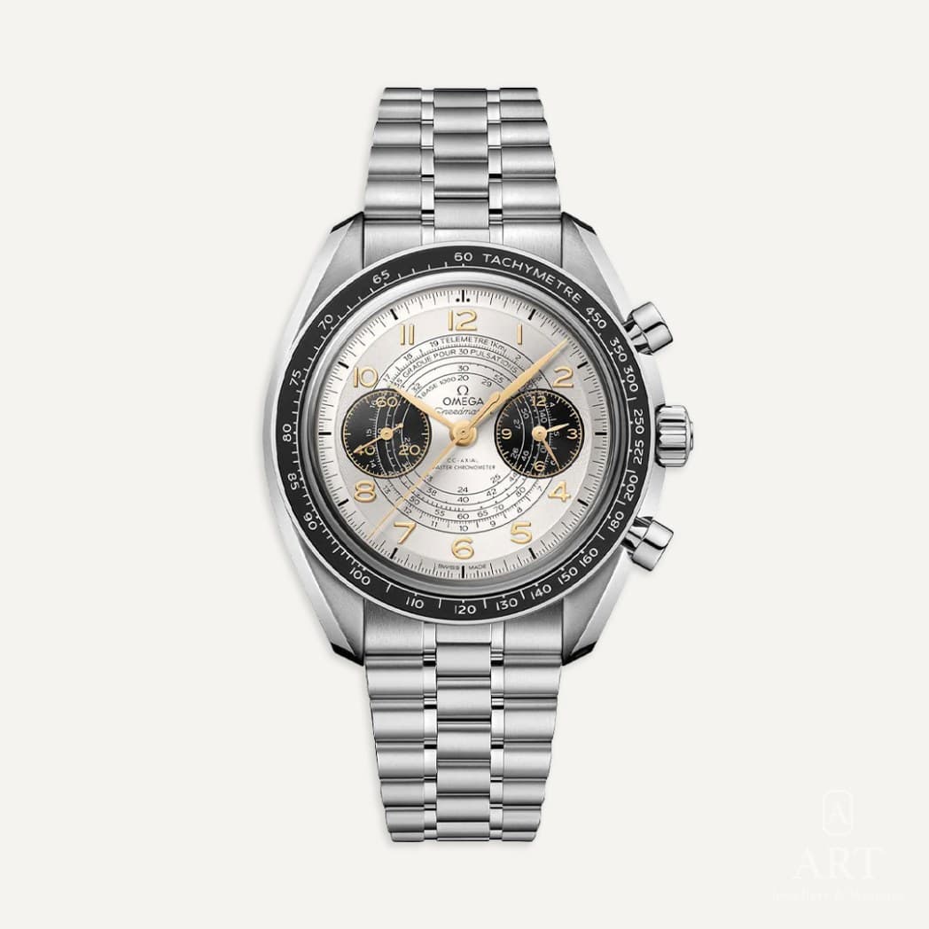 Omega Speedmaster Chronoscope watch, silver dial, reference 17332284