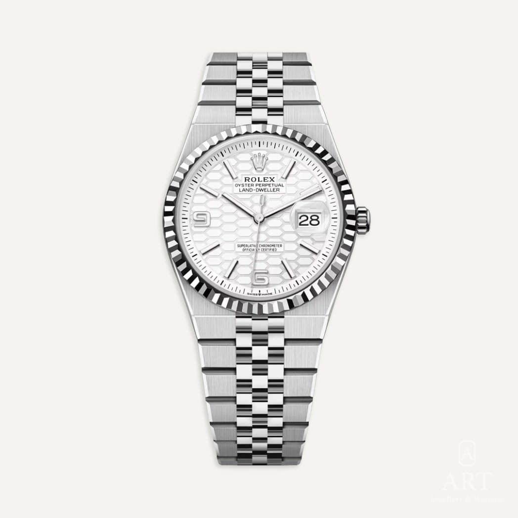 Rolex Land-Dweller watch, white dial, reference 127234