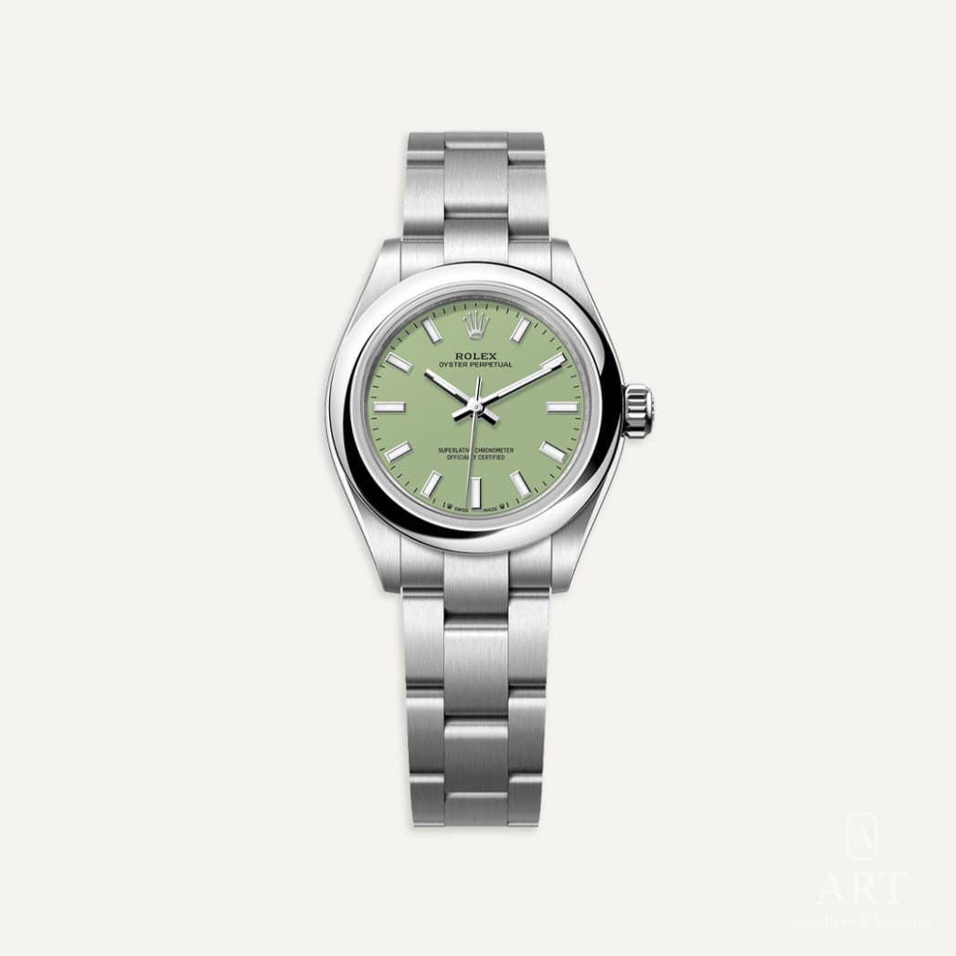 Rolex Oyster Perpetual watch, pistachio green dial, reference 276200