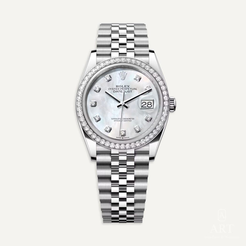 Rolex Datejust watch, mother of pearl dial, reference 126284RBR