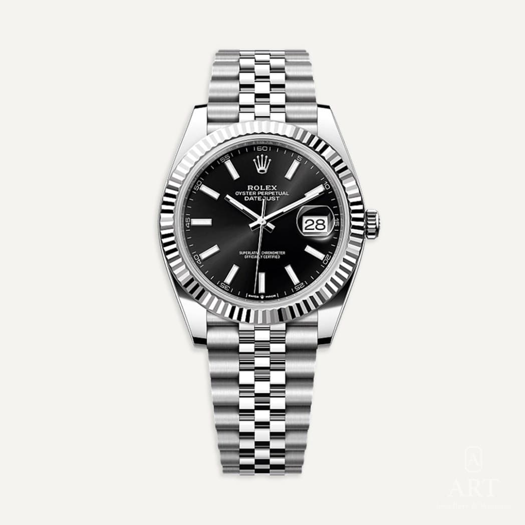 Rolex Datejust watch, black dial, reference 126334
