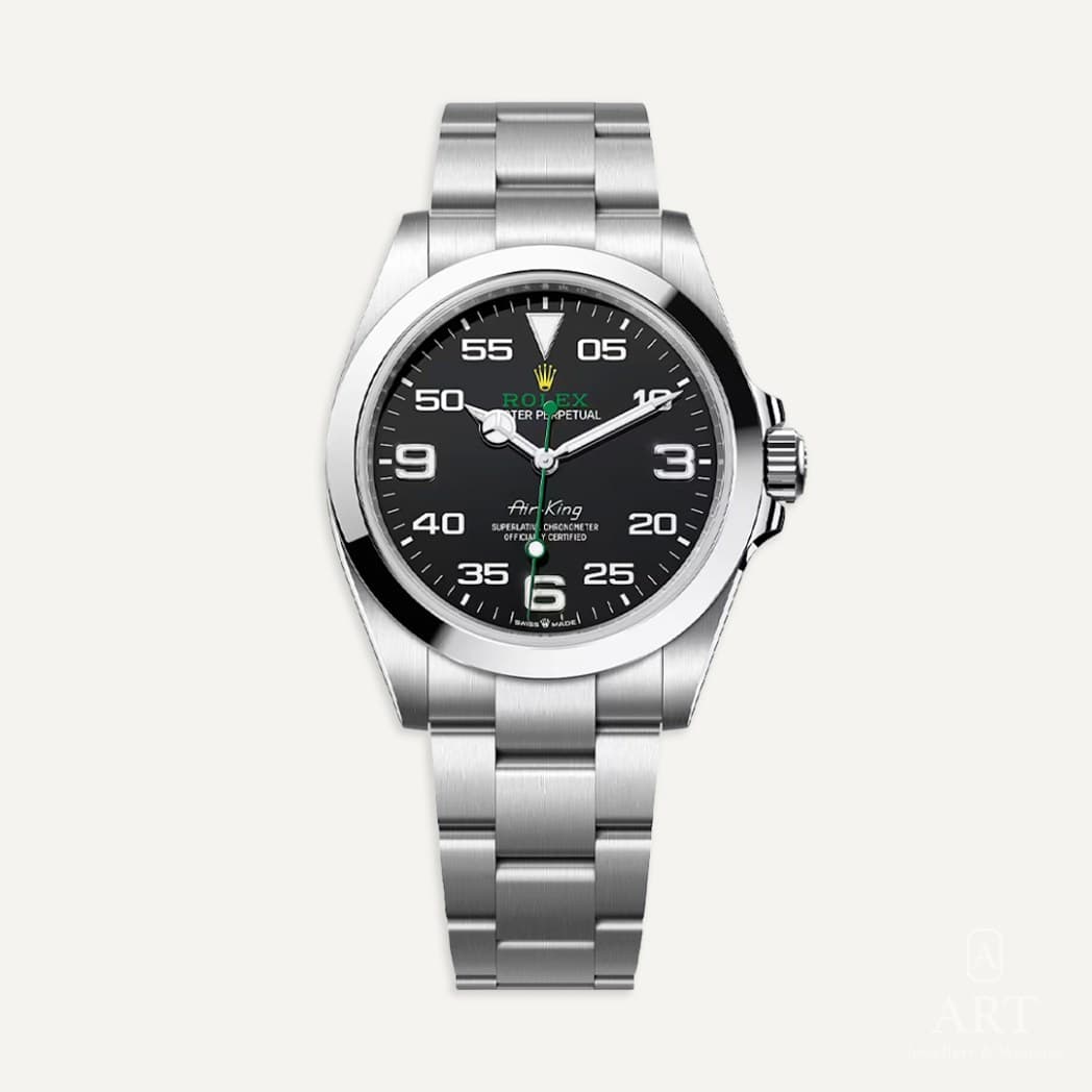Rolex Air-King watch, black dial, reference 126900