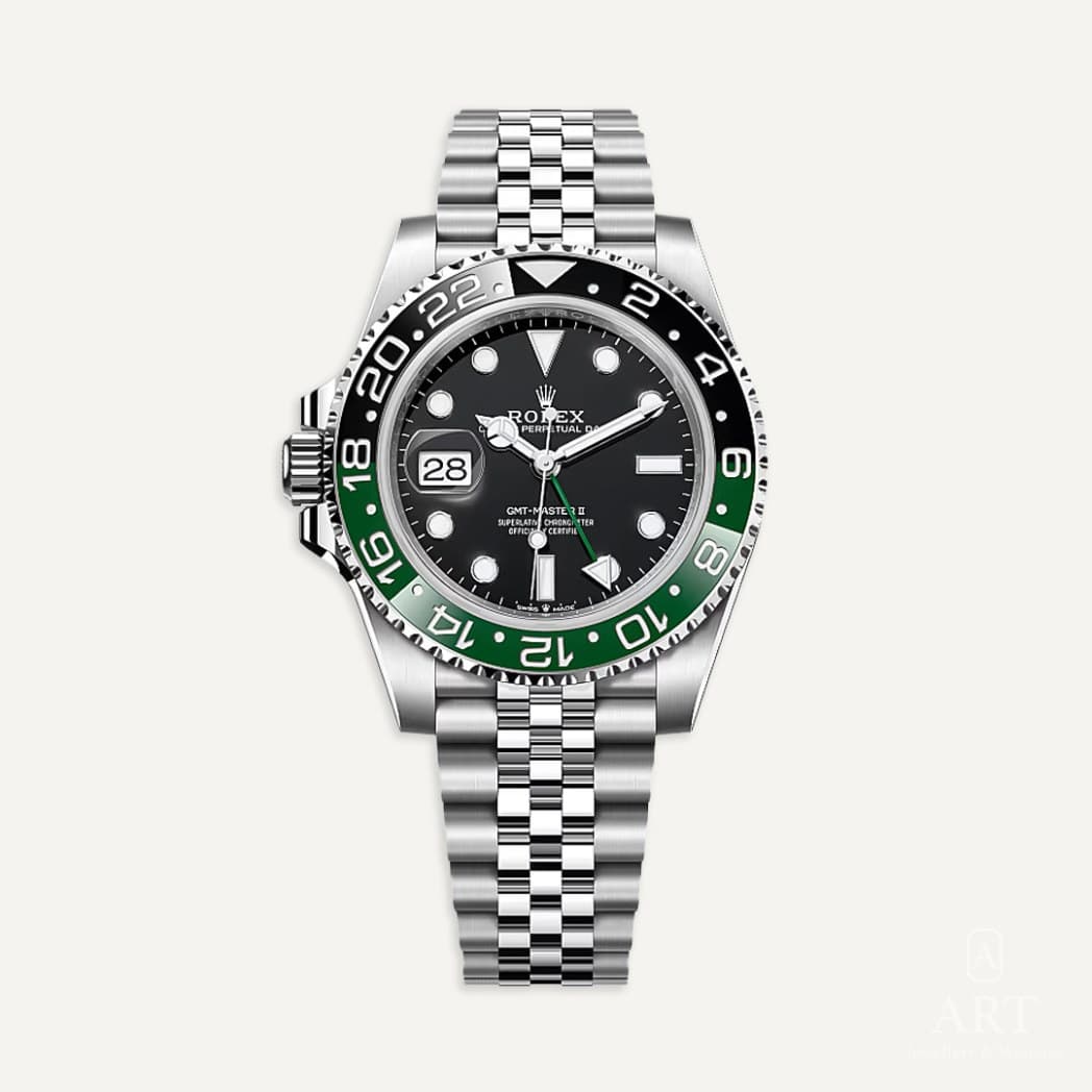 Rolex GMT-Master II watch, black dial, reference 126720VTNR