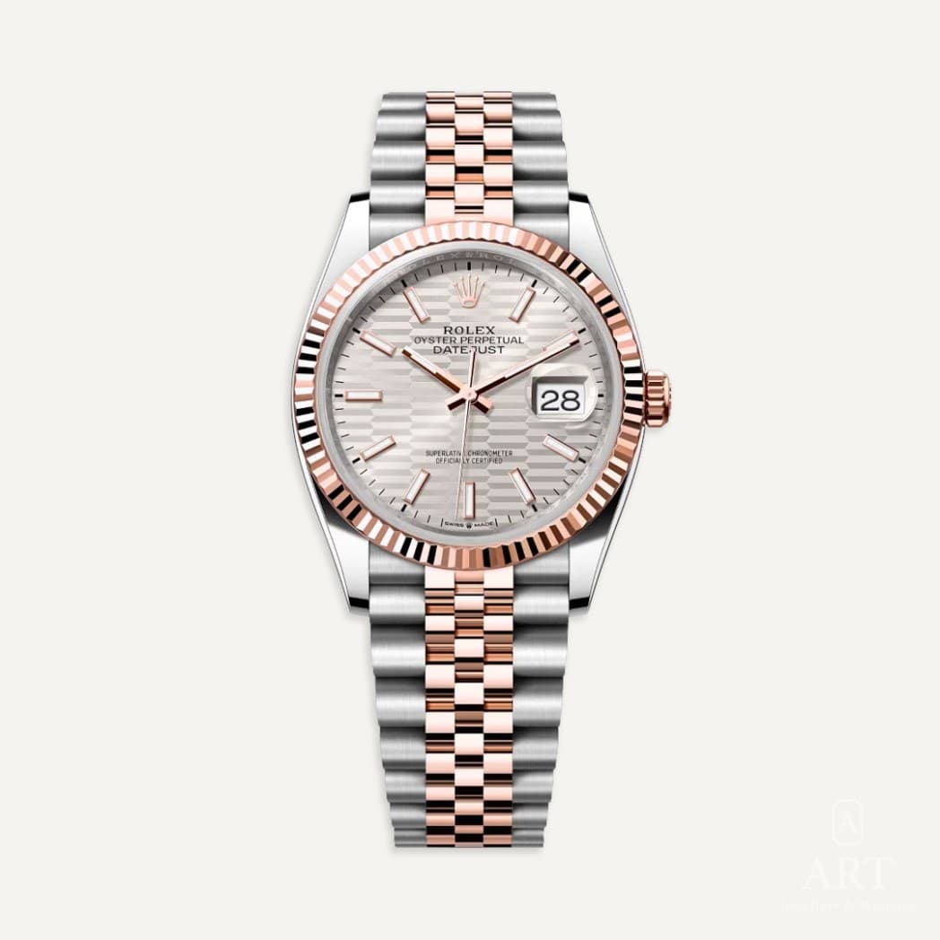 Rolex Datejust watch, silver motif dial, reference 126231