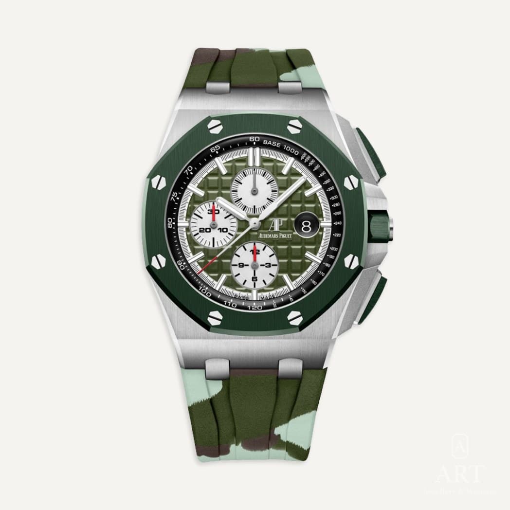 Audemars Piguet Royal Oak Offshore watch, green dial, reference 26400SO.OO.A055CA.01