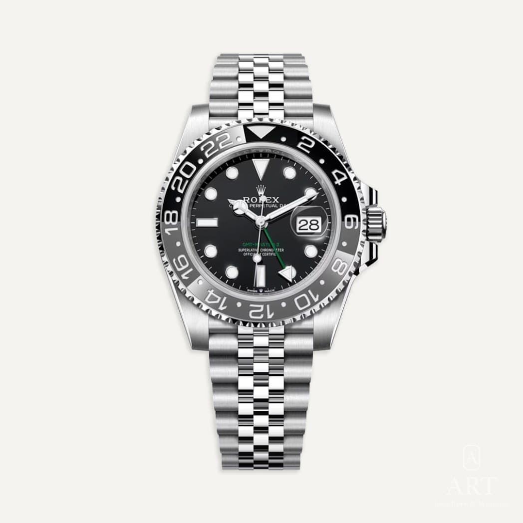 Rolex GMT-Master II "Bruce Wayne" watch, black dial, reference 126710GRNR