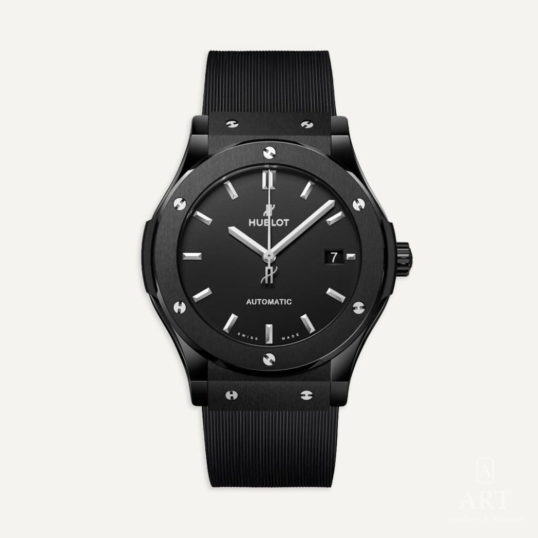 Hublot Classic Fusion Black Magic saati, siyah kadran, referans 511.CM.1171.RX