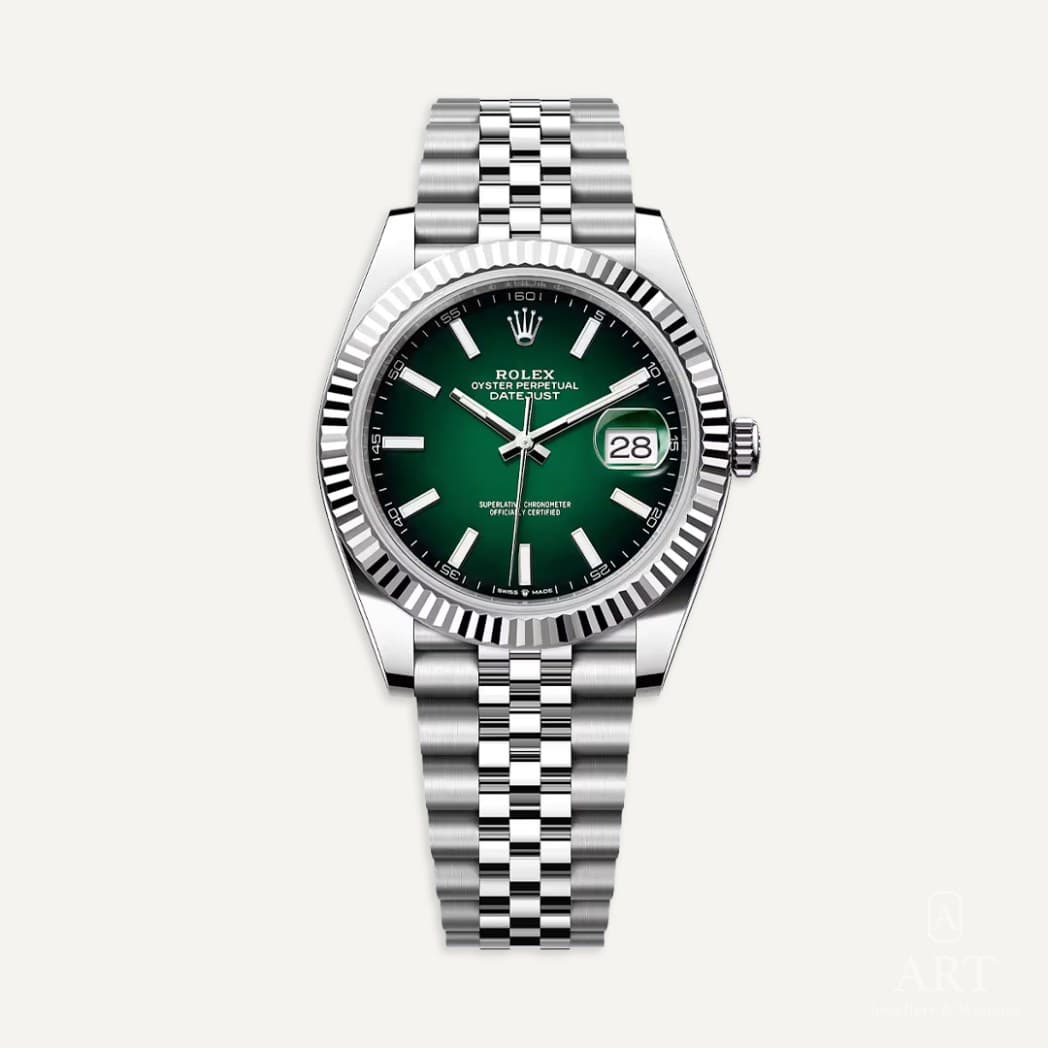Rolex Datejust watch, green ombre dial, reference 126334