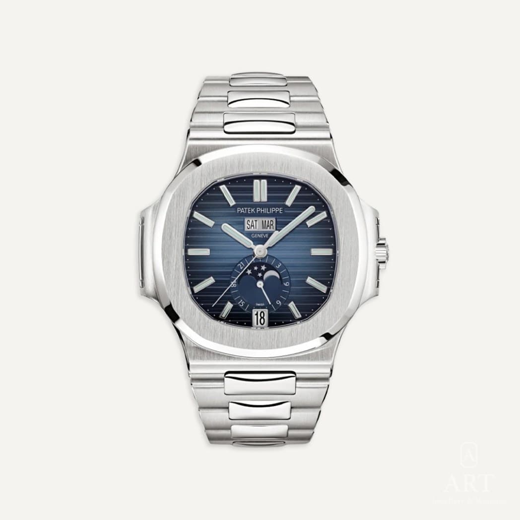 Patek Philippe Nautilus watch, blue dial, reference 5726/1A-014