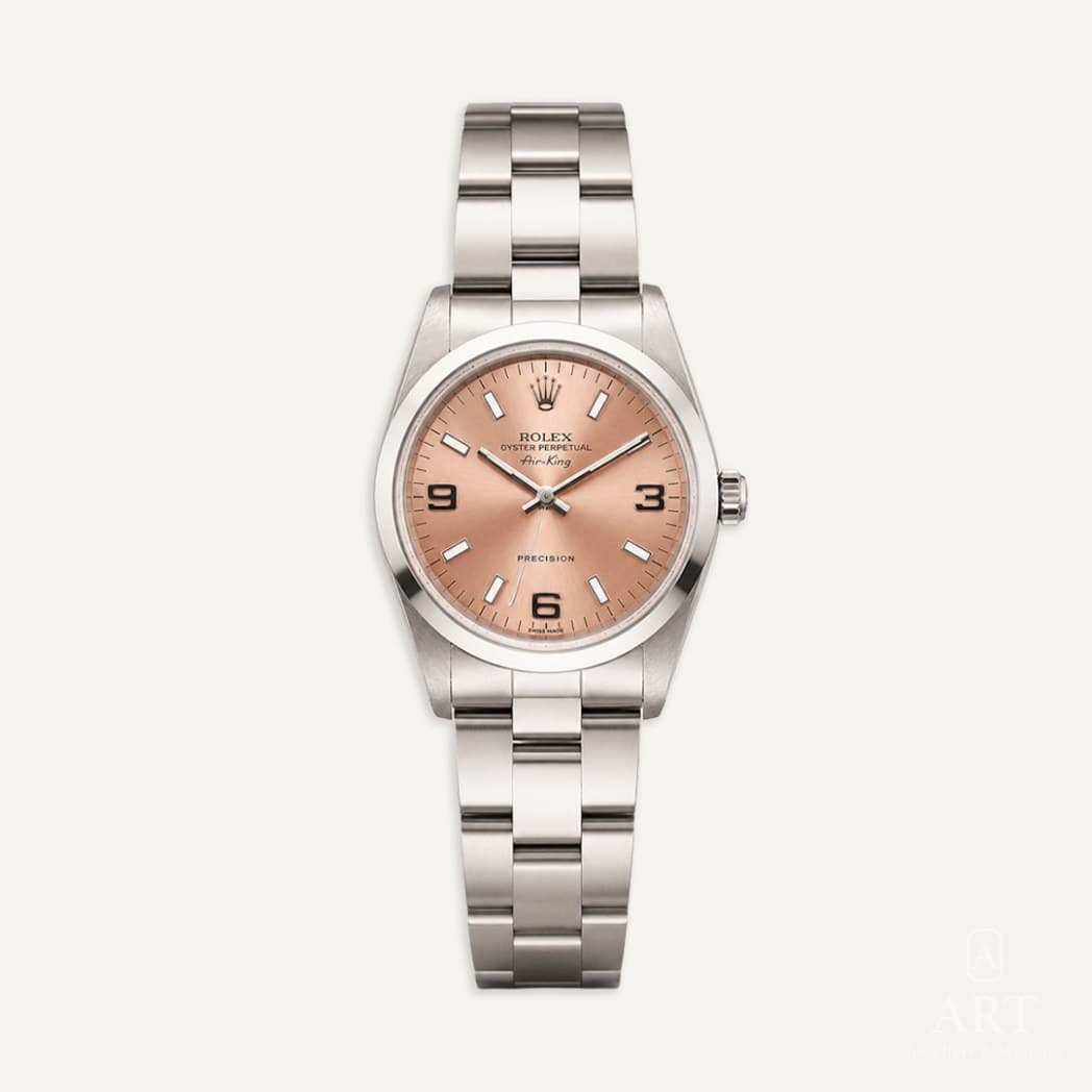 Rolex Air-King saati, somon kadran, referans 14000M