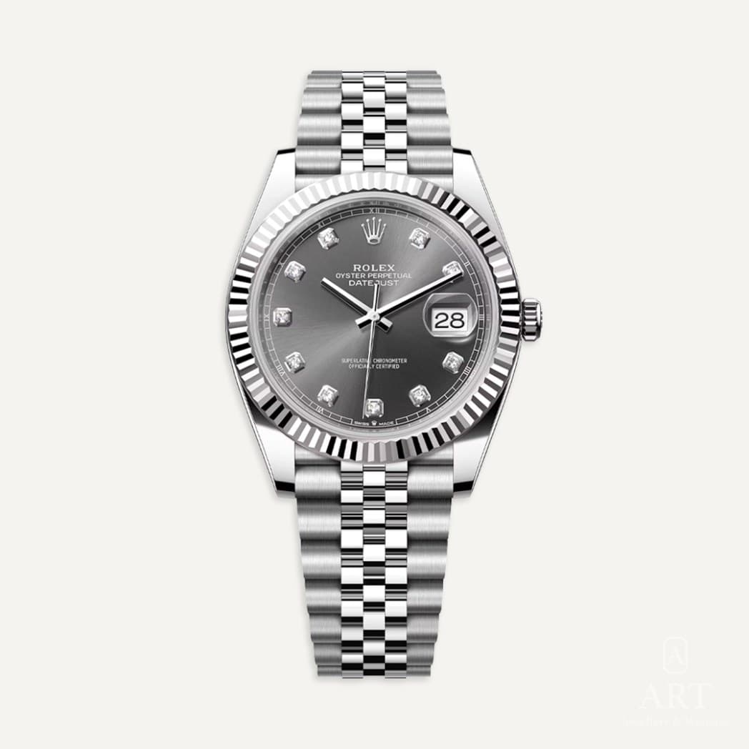 Rolex Datejust watch, slate grey dial, reference 126334