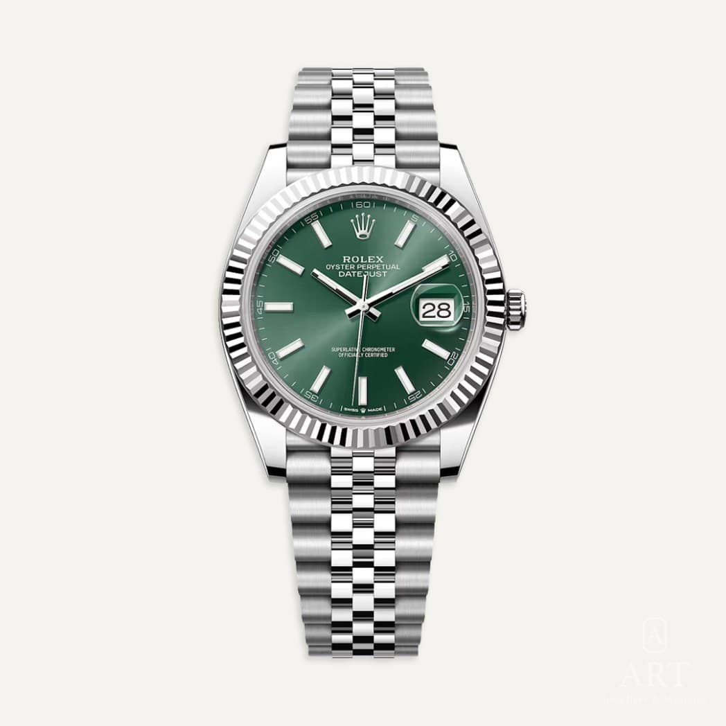 Rolex Datejust watch, mint green dial, reference 126334