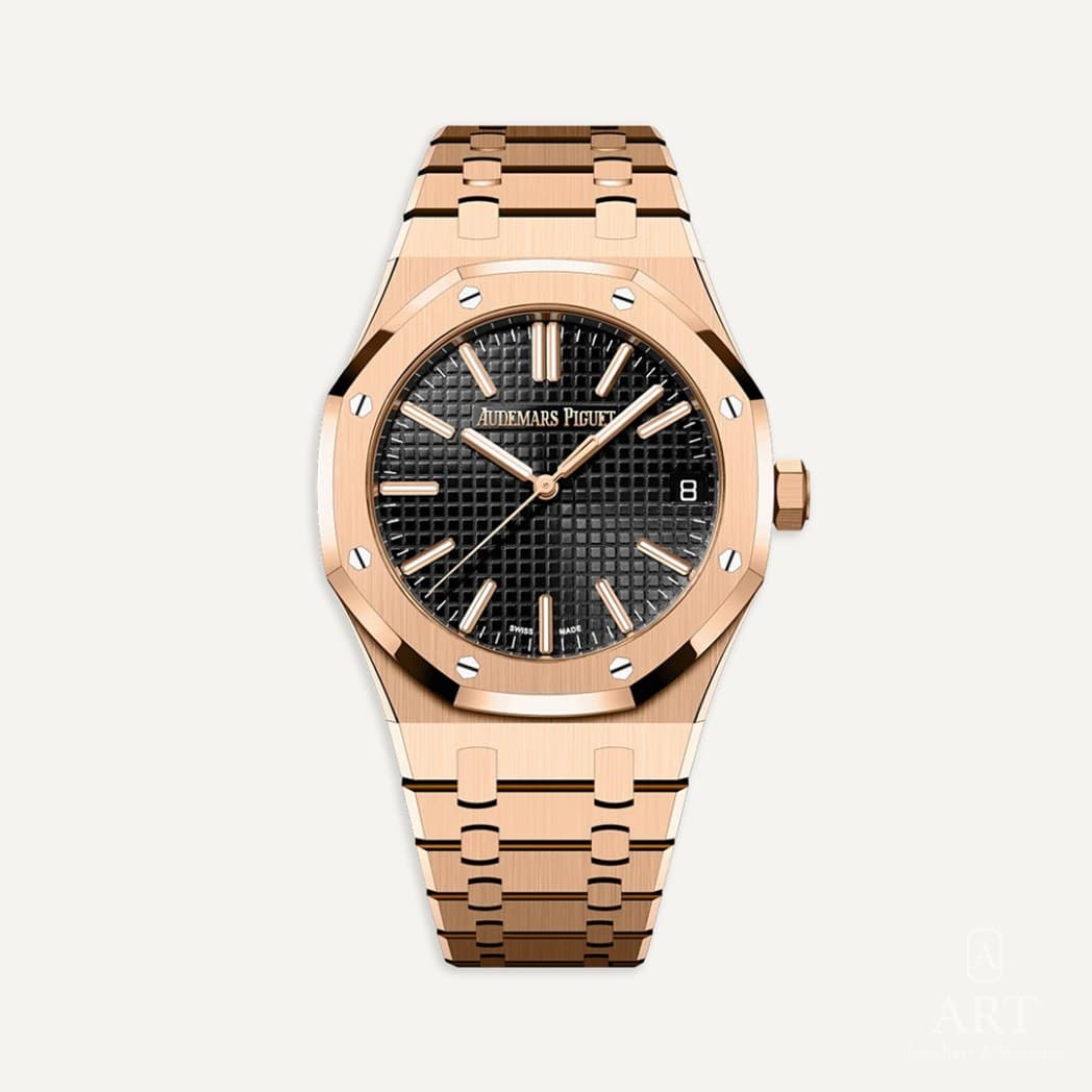 Audemars Piguet Royal Oak watch, black dial, reference 15510OR.OO.1320OR.02