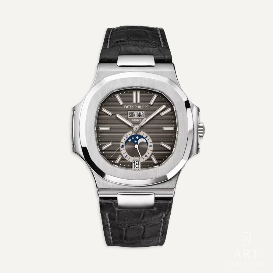 Patek Philippe Nautilus saati, füme kadran, referans 5726A-001