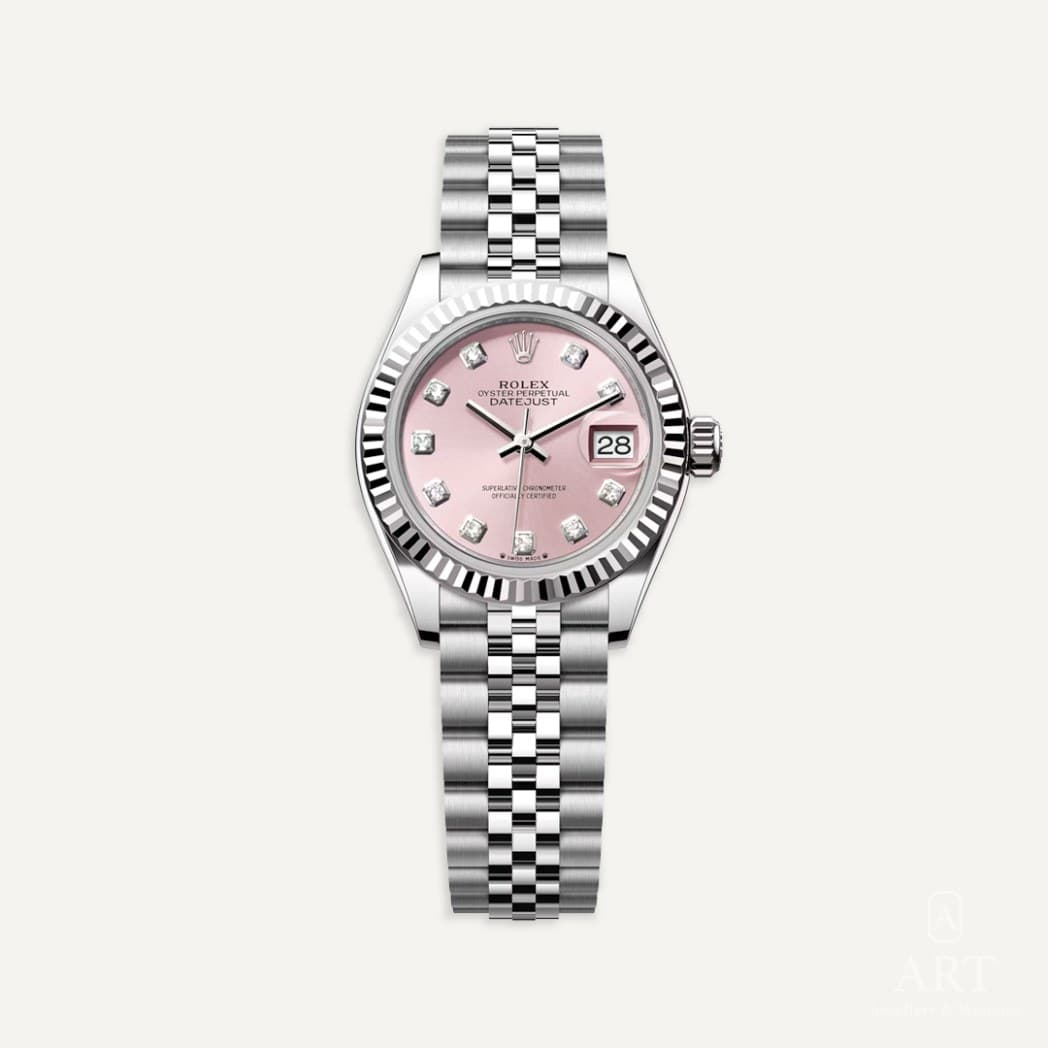Rolex Lady-Datejust saati, pembe kadran, referans 279174