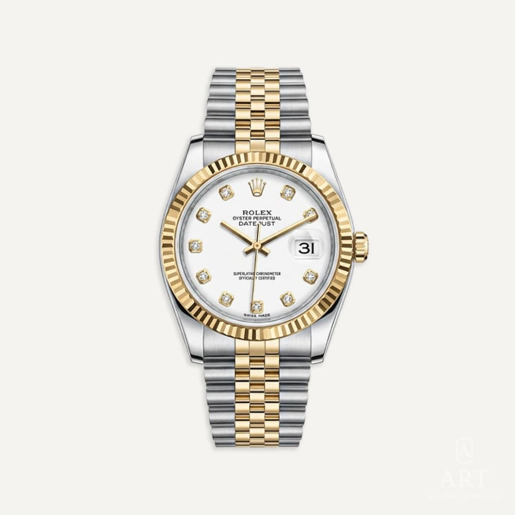 Rolex Datejust saati, beyaz kadran, referans 116233
