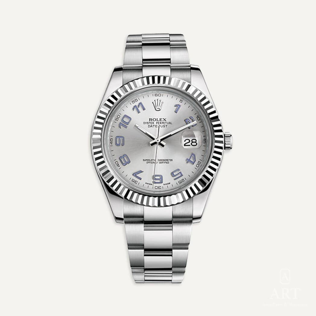 Rolex Datejust II watch, silver dial, reference 116334