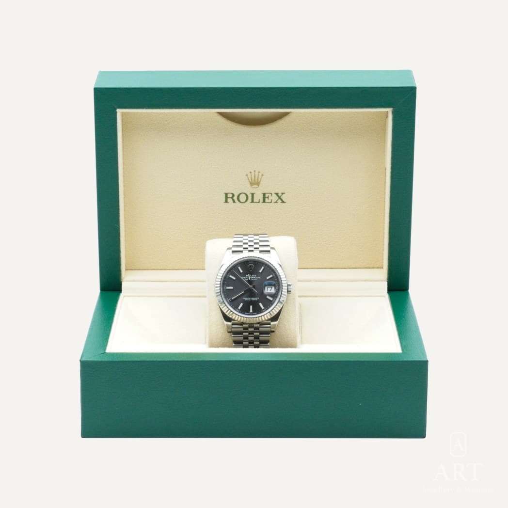 Rolex Datejust watch, slate grey dial, reference 126334 (2)