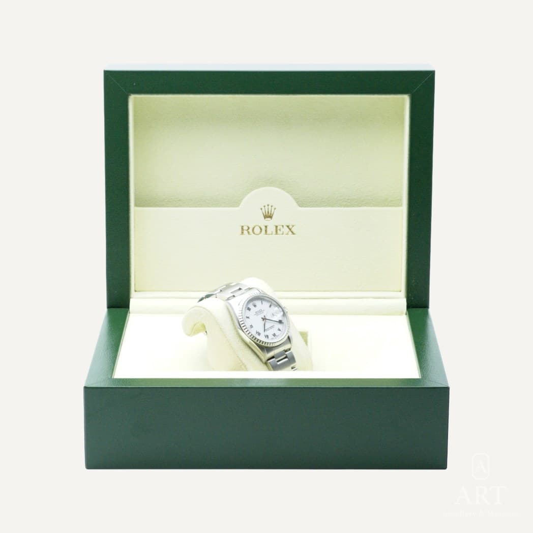 Rolex Datejust saati, beyaz kadran, referans 16220 (3)