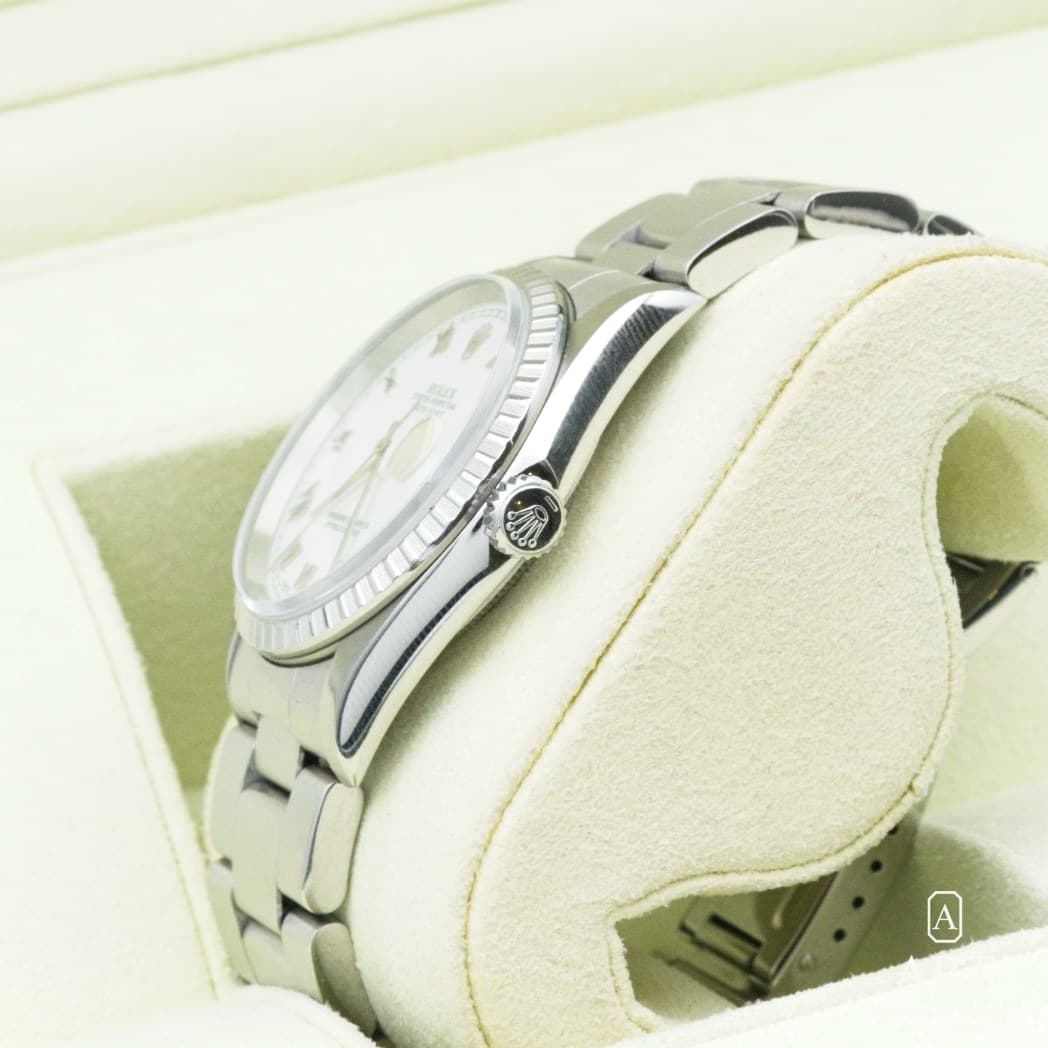 Rolex Datejust saati, beyaz kadran, referans 16220 (6)