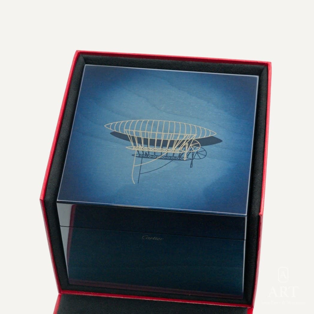 Cartier Santos Dumont watch, ice blue dial, reference WGSA0050 (10)