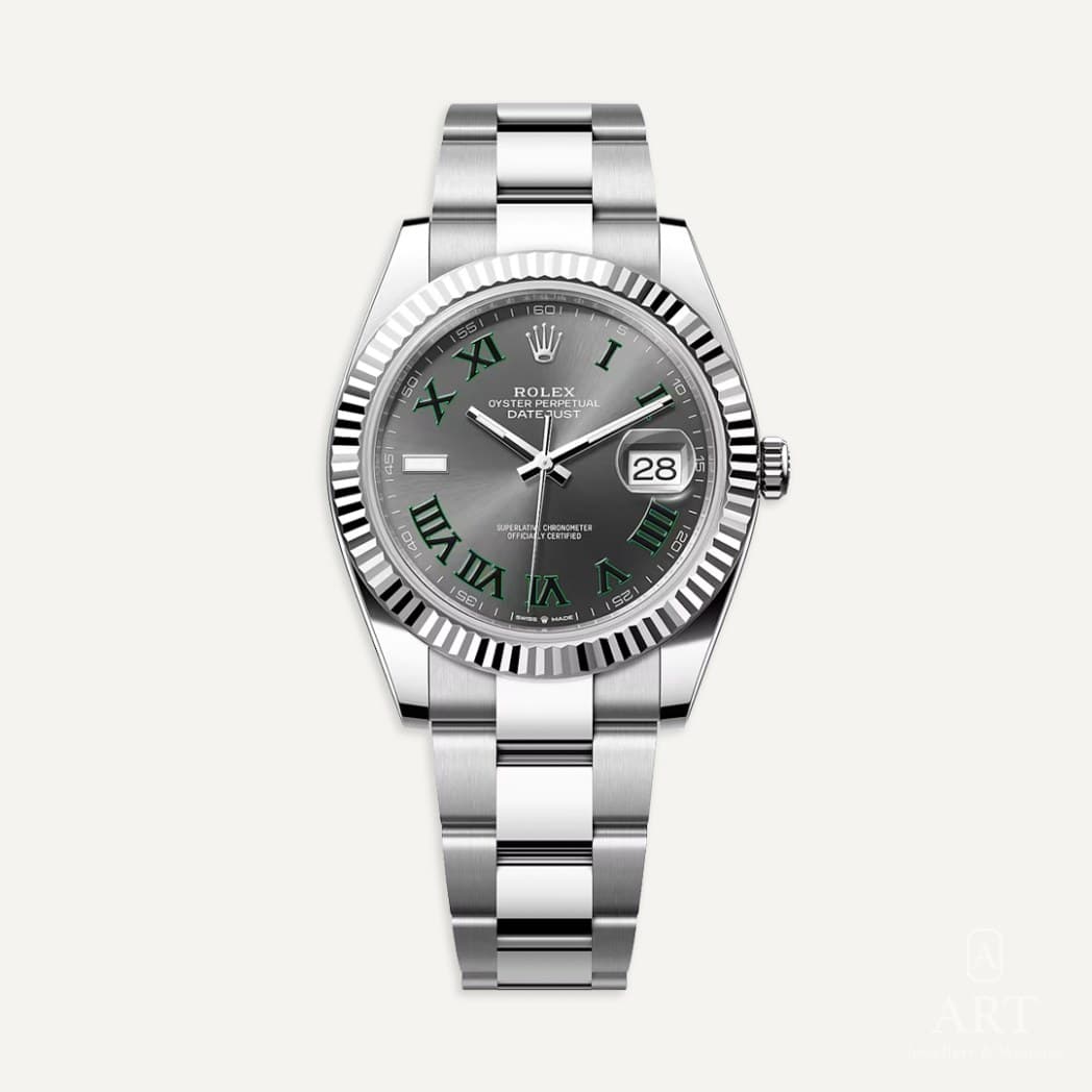 Rolex Datejust watch, wimbledon dial, reference 126334