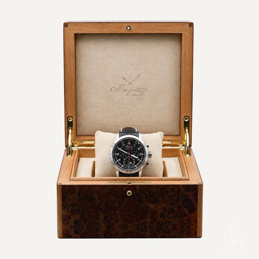 Breguet Type XXII Flyback 10 Hz watch, black dial, reference 3880ST/H2/3XV (2)