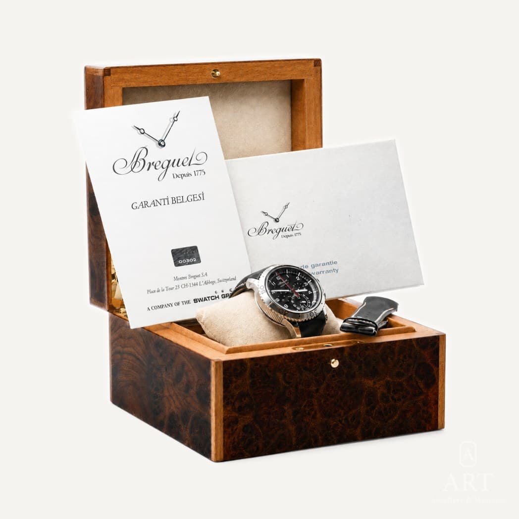 Breguet Type XXII Flyback 10 Hz watch, black dial, reference 3880ST/H2/3XV (3)