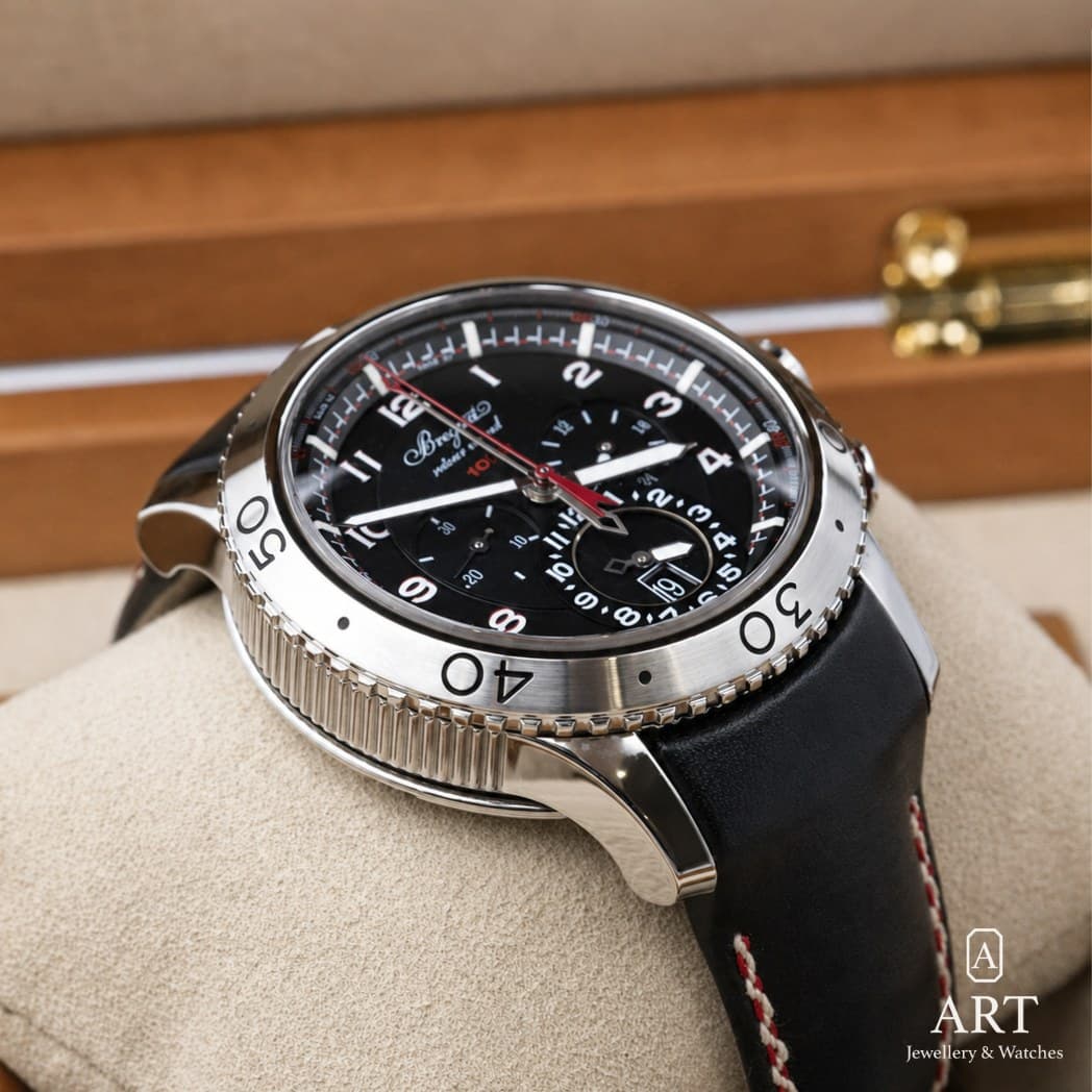 Breguet Type XXII Flyback 10 Hz watch, black dial, reference 3880ST/H2/3XV (5)