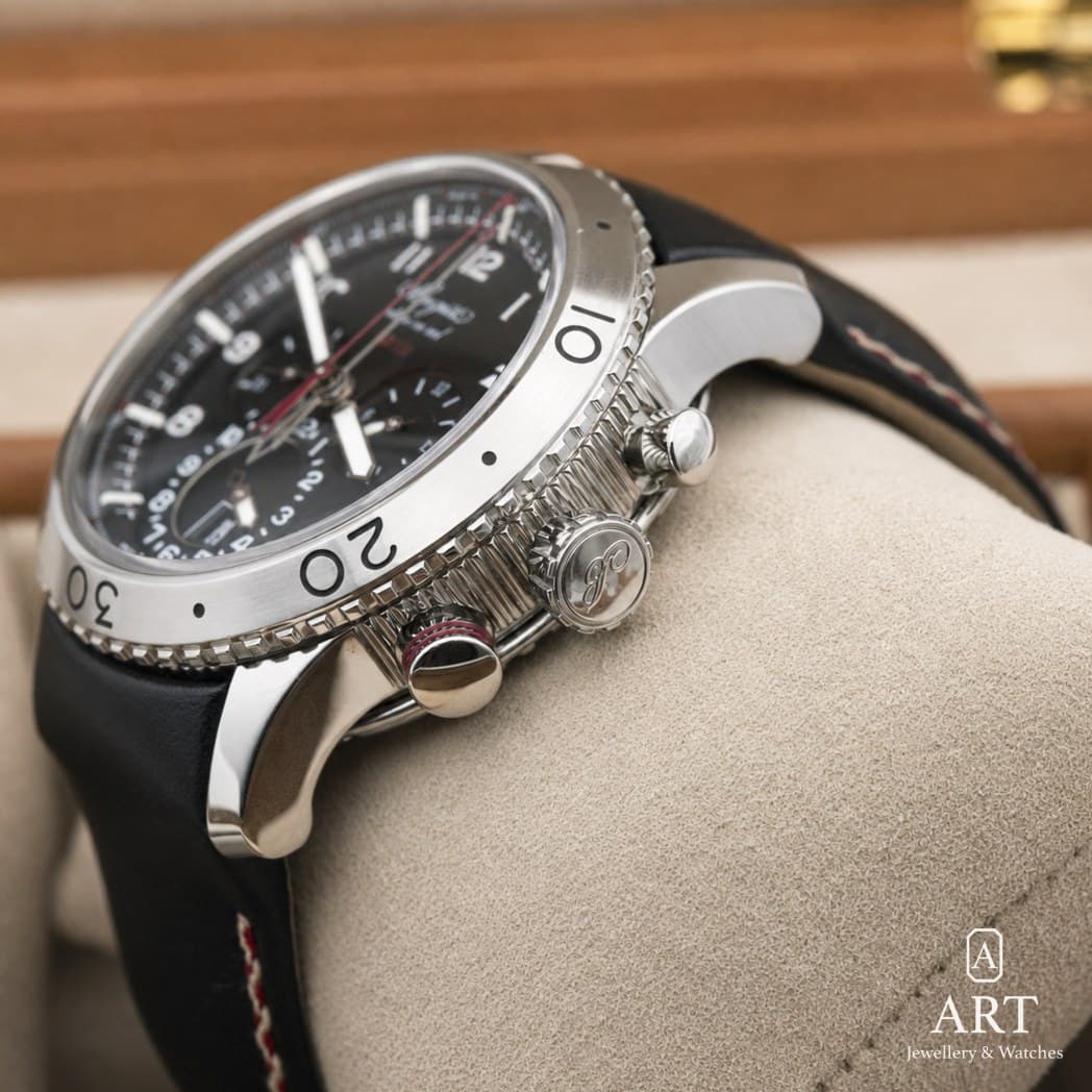 Breguet Type XXII Flyback 10 Hz watch, black dial, reference 3880ST/H2/3XV (6)