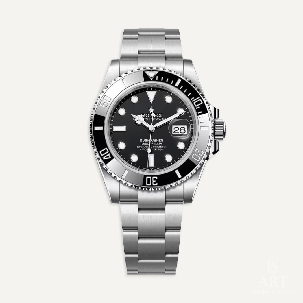 Rolex Submariner watch, black dial, reference 126610LN